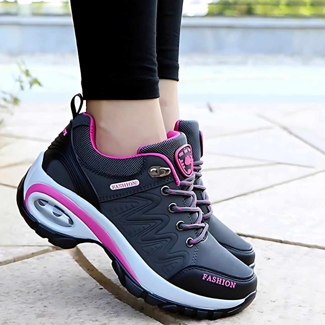 Baskets orthopédiques de marche ou randonnée montantes à lacets pour femme – Image 5