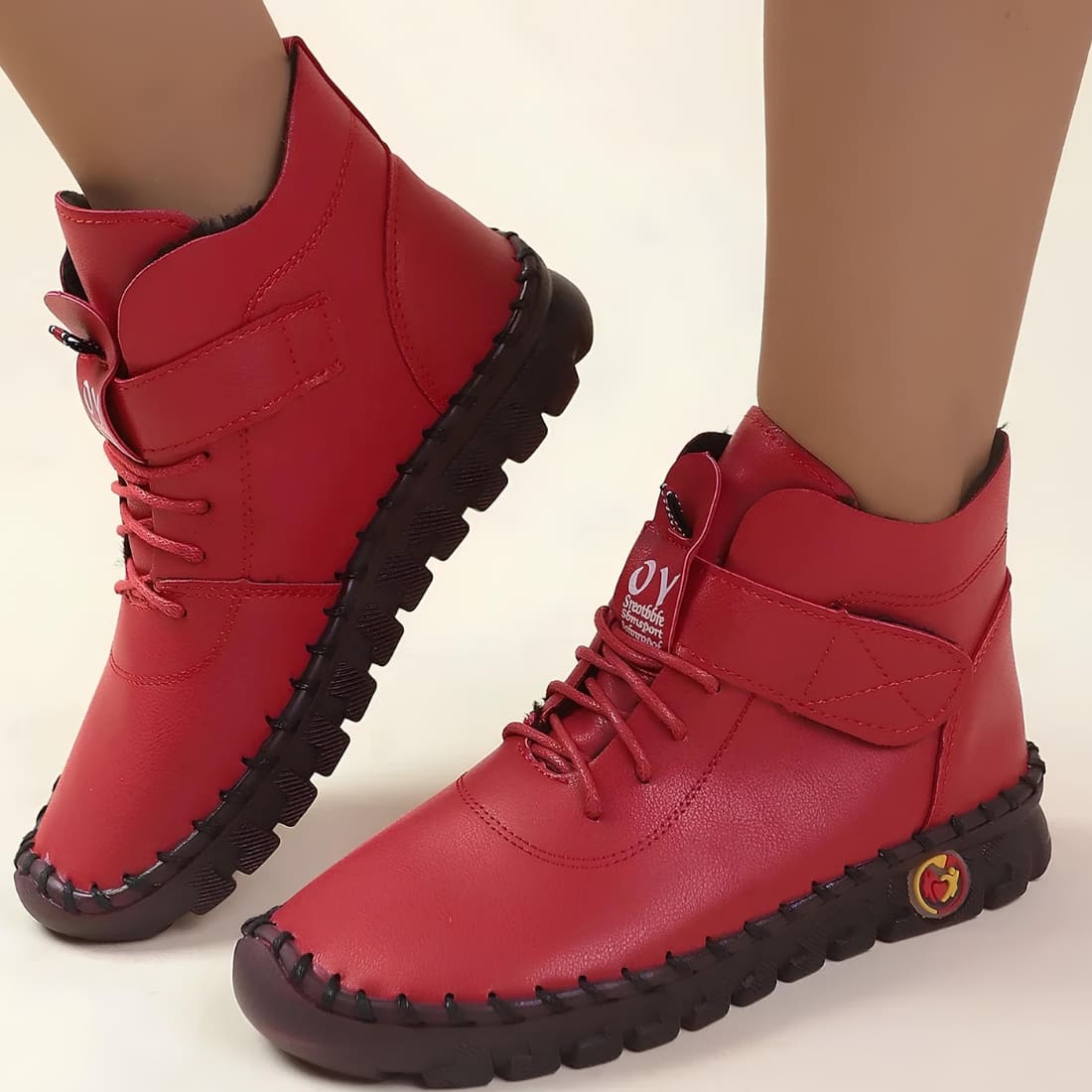 Chaussures orthopédiques femme montantes et fourrées – Image 3
