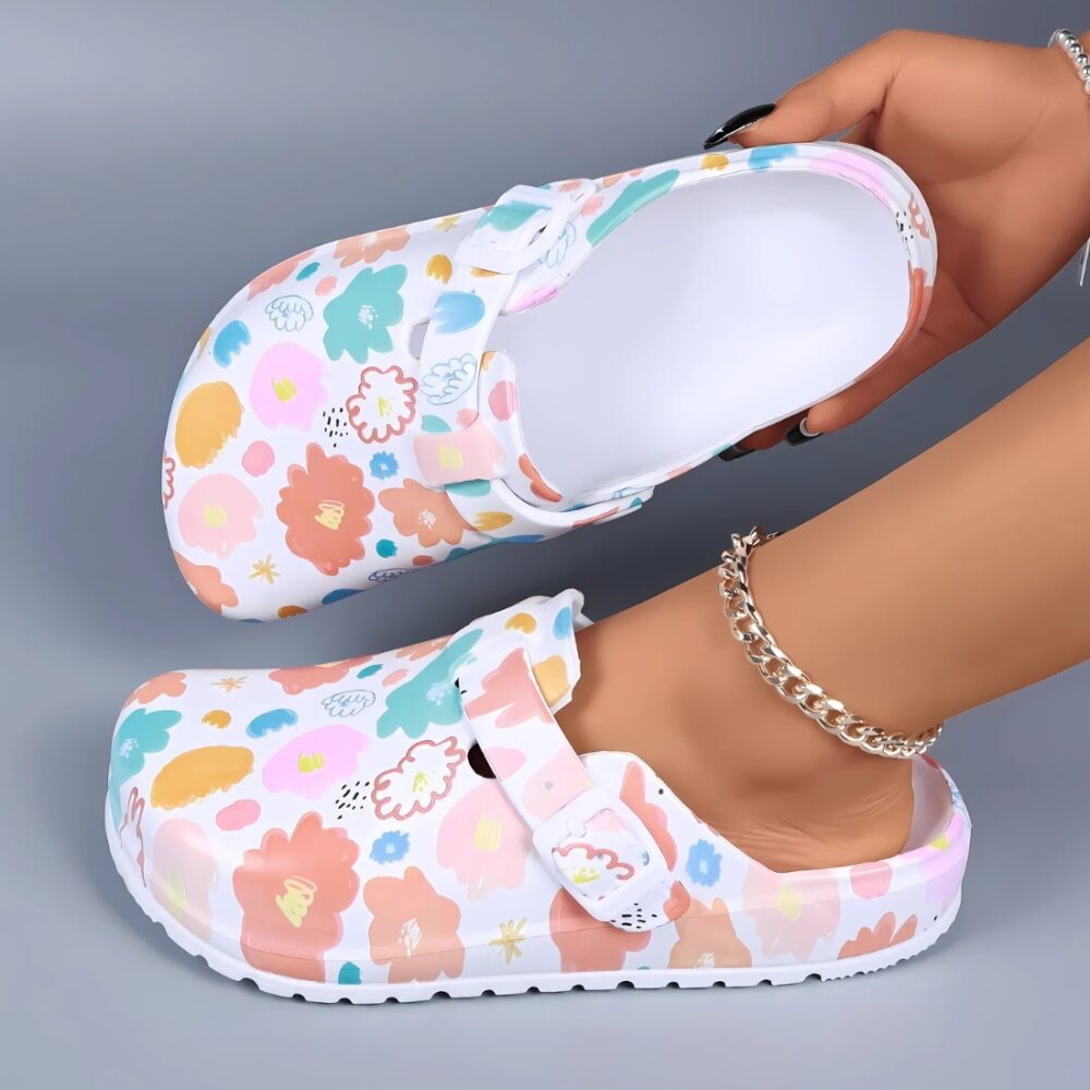 Sabots orthopédiques femme en EVA confortables à fleurs • Maison ...