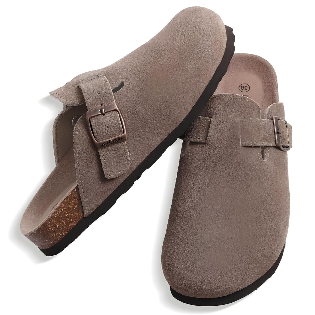 Sabots orthopédiques pour femme en daim avec boucle en métal – Image 7