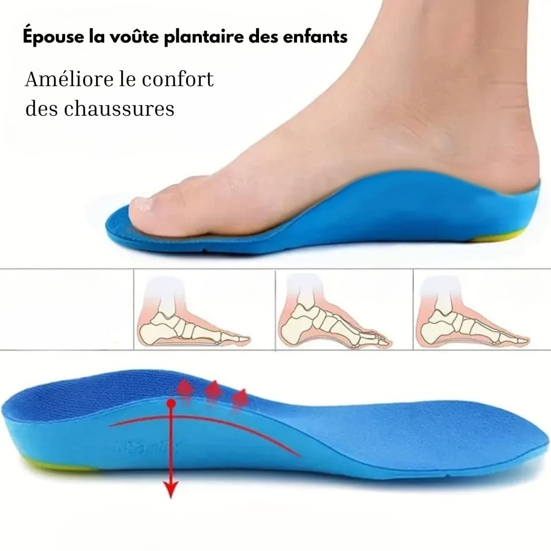 Semelles orthopédiques pour enfant amortissantes avec contour du talon — free download