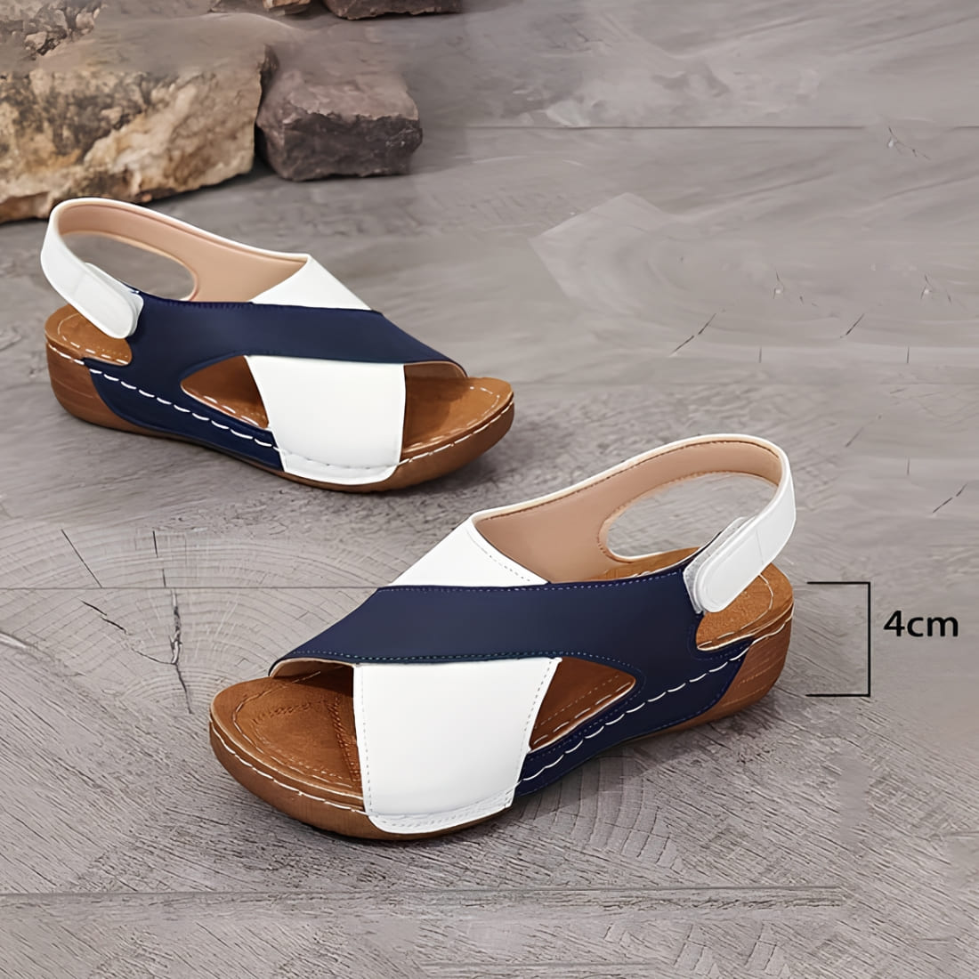 Sandales orthopédiques élégantes et ajustables avec scratch pour femme – Image 4