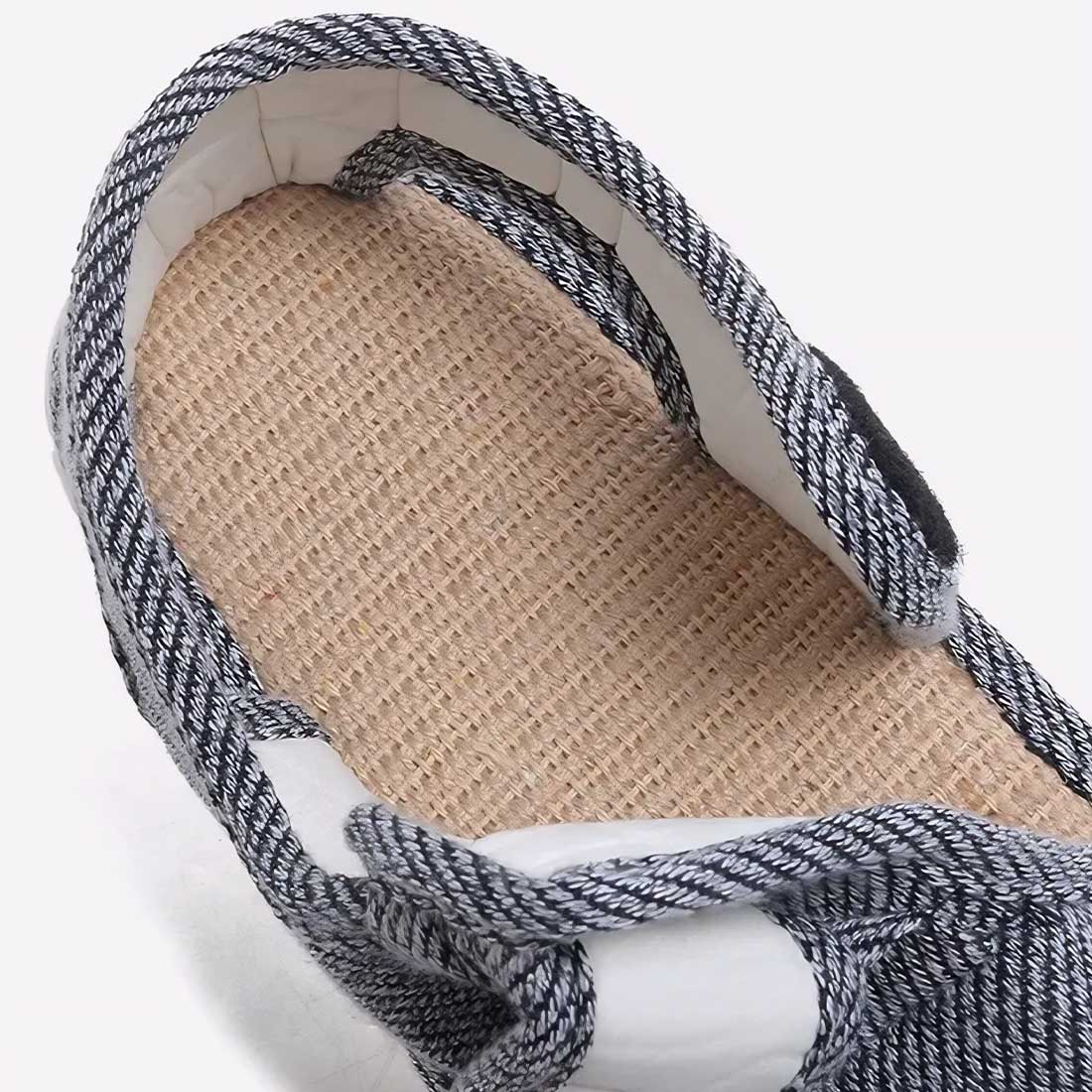 Chaussons orthopédiques homme ajourés en lin pour pieds enflés – Image 7